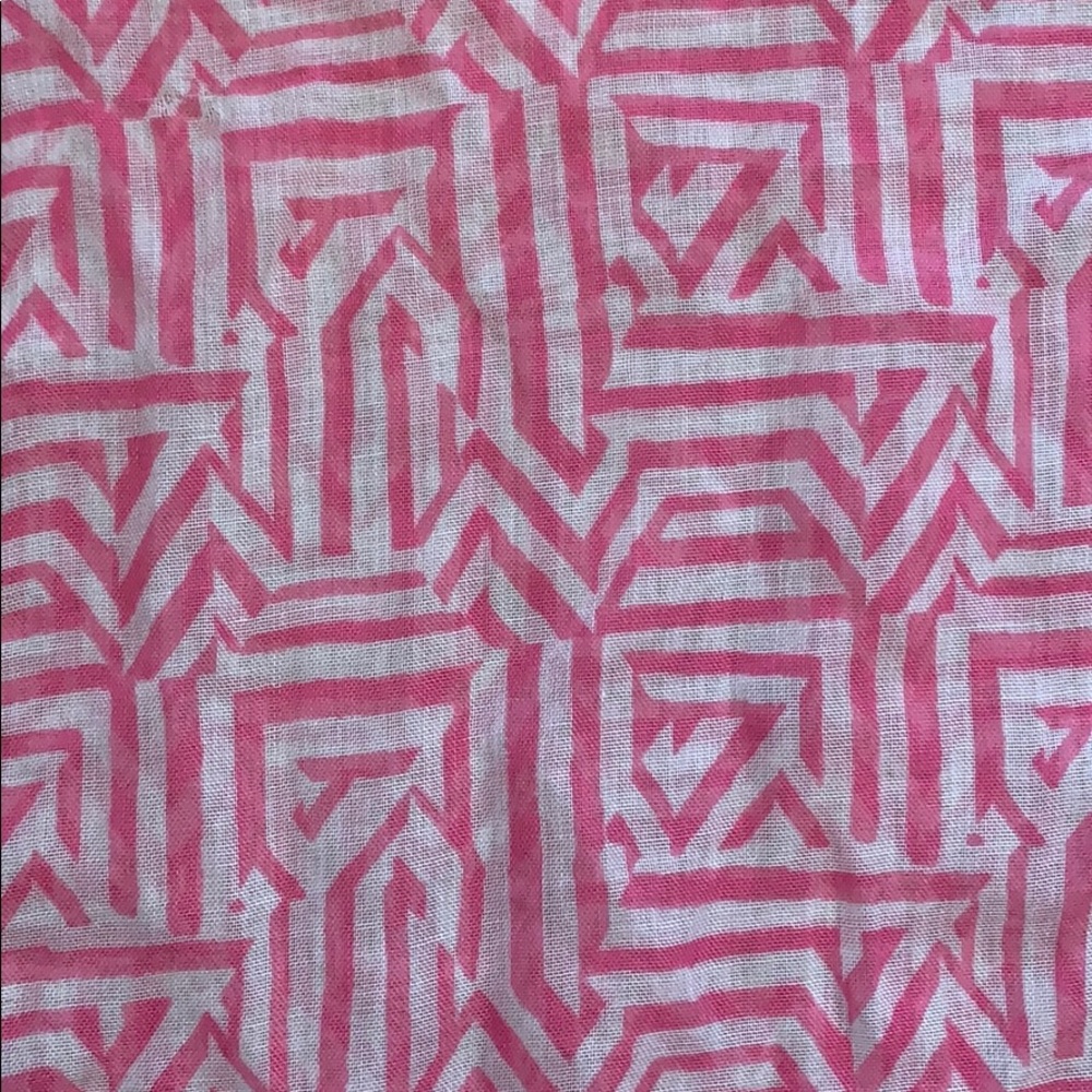 J. Crew Factory Pink & White Scarf